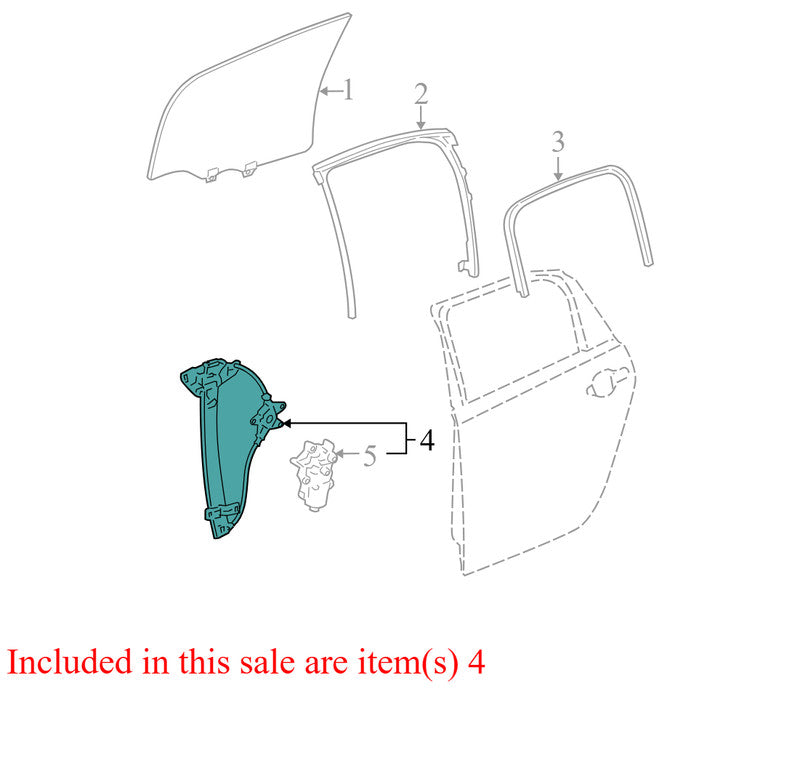 0130822260 2009-2011 Chevrolet Impala Driver RL Window Regulator Used 0130822260 OEM