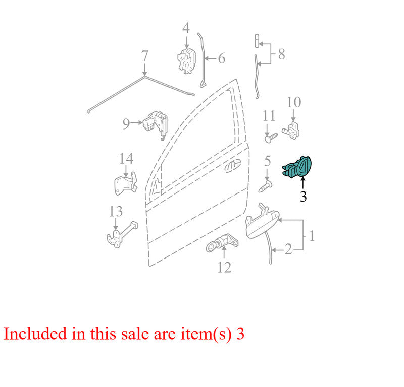 96541849 2004-2008 Chevrolet Aveo Passenger FR Interior Door Handle Used 96541849 OEM