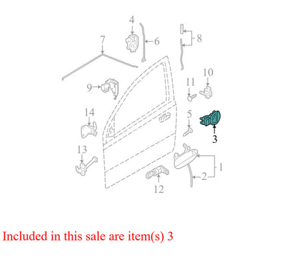 96541849 2004-2008 Chevrolet Aveo Passenger FR Interior Door Handle Used 96541849 OEM