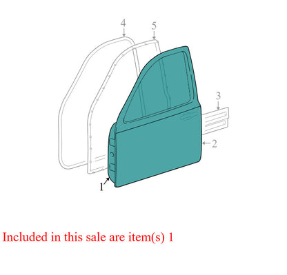 5W1Z5420124BA 2008-2010 Lincoln Town Car Passenger FR Door Shell Used 5W1Z5420124BA OEM