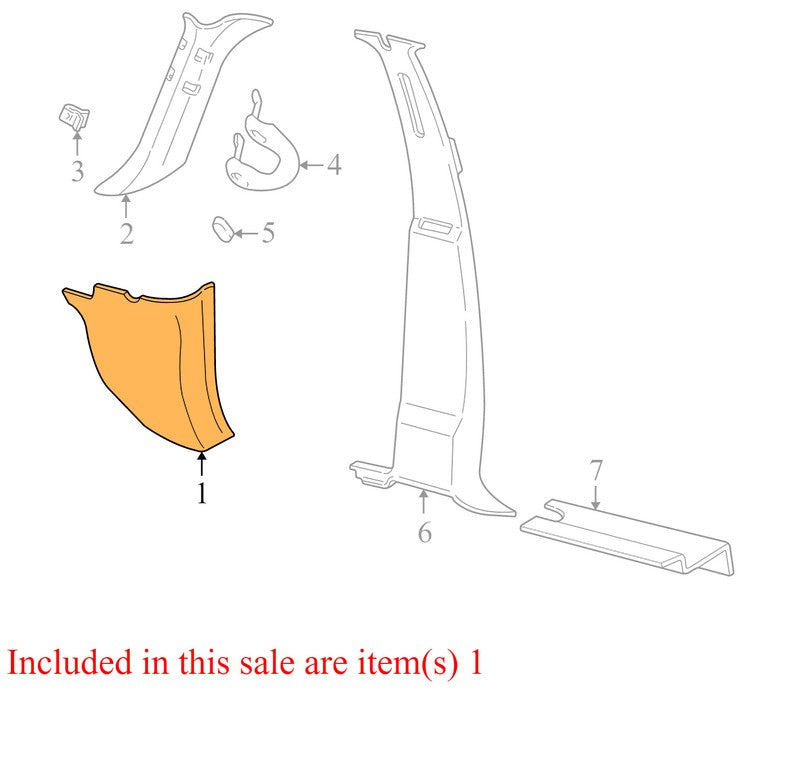 YL3Z1502345AAA 1997-2003 Ford Expedition Left (Driver) Kick Panel Trim 1502349