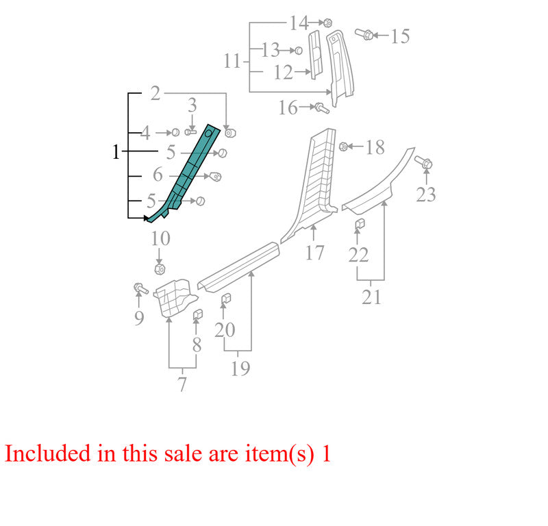 858103K800V2 2007-2010 Hyundai Sonata FL Body A-Pillar Trim Panel Used 858103K800V2 OEM