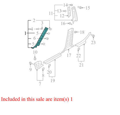 858103K800V2 2007-2010 Hyundai Sonata FL Body A-Pillar Trim Panel Used 858103K800V2 OEM
