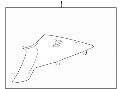 10394859 2005-2010 Pontiac G6 Driver Rear RL Interior Quarter Trim Panel Used OEM