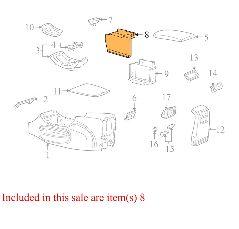YL1Z7806010AAA 1999-2002 Ford Expedition Console Compartment / CD Changer Trim YL1Z7806010AAA