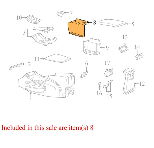 YL1Z7806010AAA 1999-2002 Ford Expedition Console Compartment / CD Changer Trim YL1Z7806010AAA