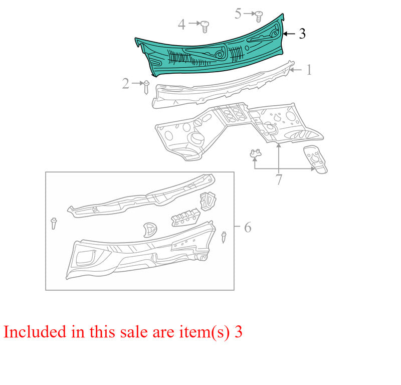 55155355AD 1999-2004 Jeep Grand Cherokee Windshield Wiper Cowl Trim Used OEM 55155355