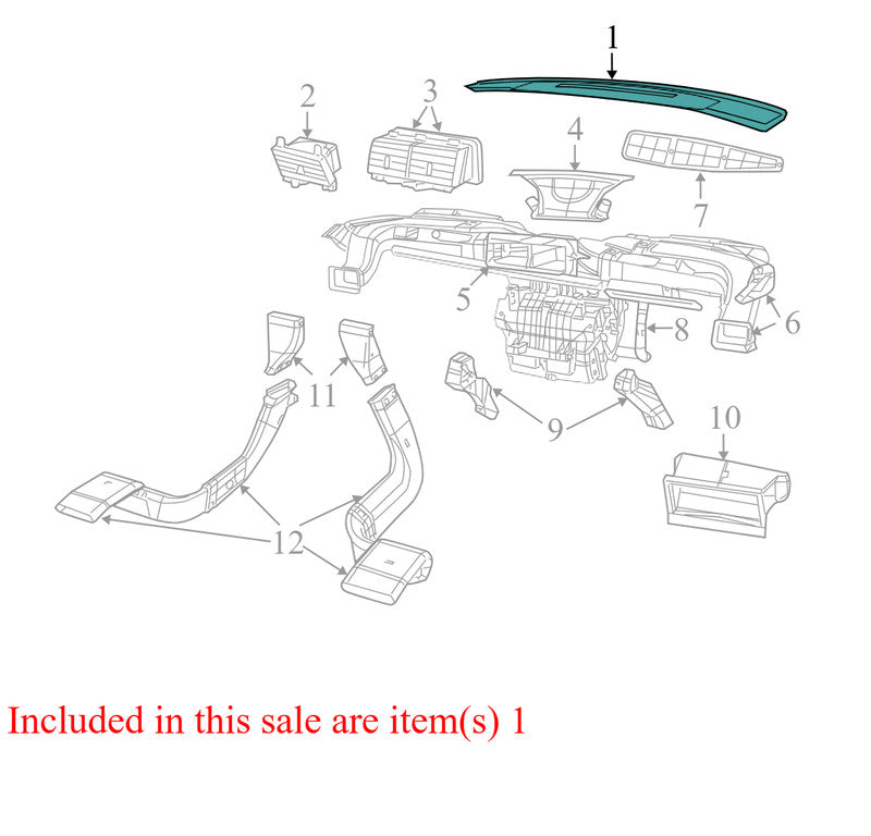 L0049225AD 2007-2012 Dodge Caliber Front Windshield Defroster Nozzle Used L0049225AD OEM