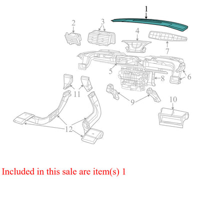 L0049225AD 2007-2012 Dodge Caliber Front Windshield Defroster Nozzle Used L0049225AD OEM