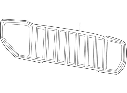 55157218AC 2008-2012 Jeep Liberty Front Grille Assembly Used OEM 5KH10TRMAB