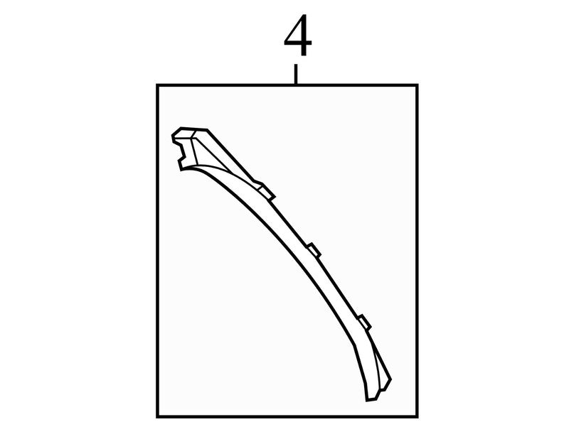 6793708020E0 2011-2014 Toyota Sienna Right Upper Liftgate Trim Used OEM 67937-08020