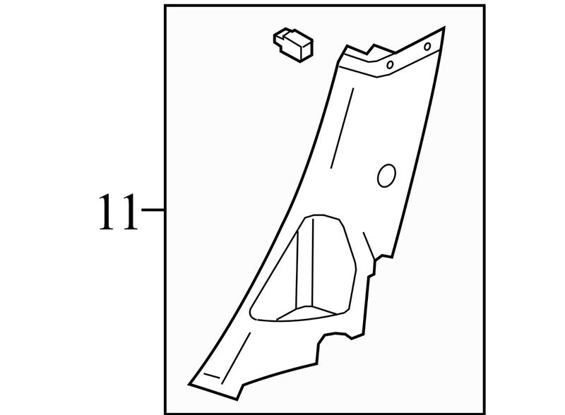 BM51A31016AEW 2012-2018 Ford Focus RR Interior Quarter Panel Trim Panel Used CV6Z5431012AA OEM