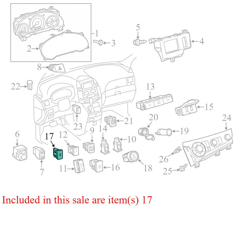 849880T011 2011-2014 Toyota Sienna Stability Control Switch Used OEM 849880T011