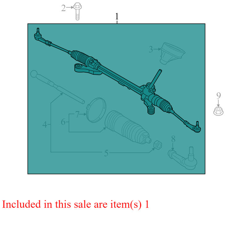 AE8Z3504A 2011-2019 Ford Fiesta Rack and Pinion Assembly Used OEM HG05G257N