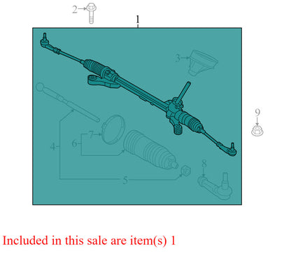 AE8Z3504A 2011-2019 Ford Fiesta Rack and Pinion Assembly Used OEM HG05G257N