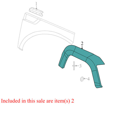 1CK60TZZAG 2008-2012 Jeep Liberty Driver FL Fender Molding Used OEM 1CK6OTRMAE
