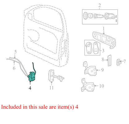 55136347AB 1999-2004 Jeep Grand Cherokee Passenger FR Door Lock Actuator Used OEM 
