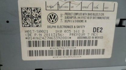 1K0035161D 2006-2009 Volkswagen Rabbit Radio Control Unit Used 1K0035161D OEM