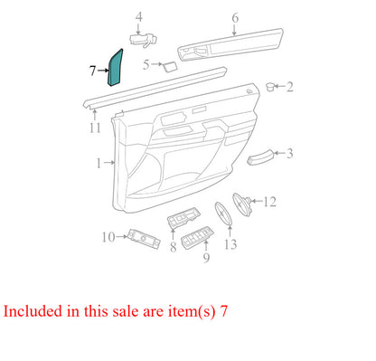 1BR42DX9AC 2008-2010 Chrysler Town &amp; Country Passenger FR Sail Panel Used OEM
