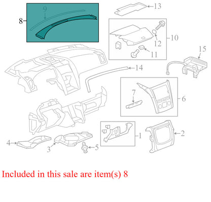 22784662 2009-2012 Chevrolet Traverse Defroster Trim Panel Used 22784662 OEM