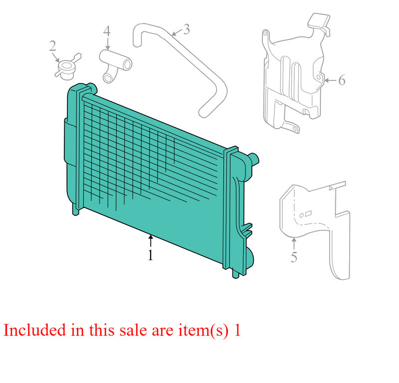 55056426AA 1997-2000 Dodge Dakota Radiator Used OEM 52028775AD 55056426AA 