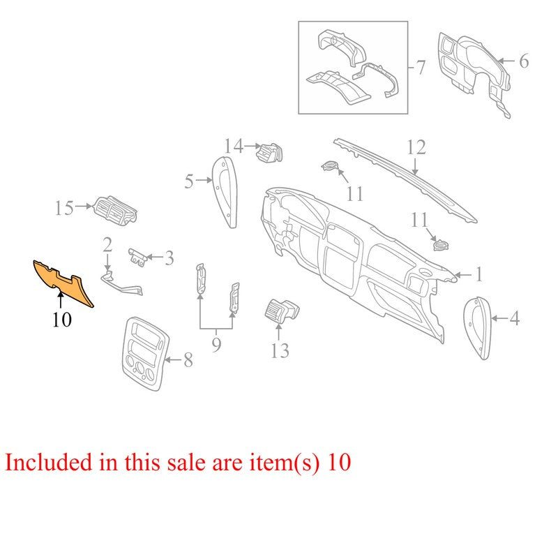 4L2Z7804459BAA 2002-2005 Mercury Mountaineer Instrument Panel Cover Knee Bolster 3L2478044F08