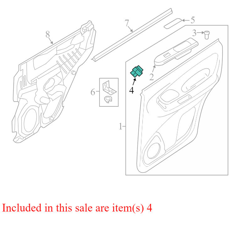 8L8Z14529AB 2008-2012 Ford Escape Passenger Rear RR Window Switch Used OEM BT2478237B10A