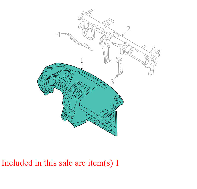 68200JM00A 2008-2015 Nissan Rogue Dashboard Assembly Used OEM 27800JM000