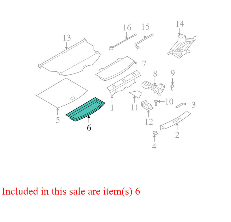 84975JM00A 2008-2015 Nissan Rogue Rear Trunk Trim Panel Used OEM 84975JM00A