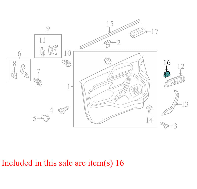 93BZ17B676BA 2011-2019 Ford Fiesta Door Mirror Switch Used OEM CA6T17B676
