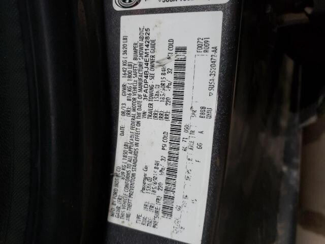 D2BZ13404D 2011-2019 Ford Fiesta Passenger Rear RR Inner Tail Light Used OEM D2BB13A602