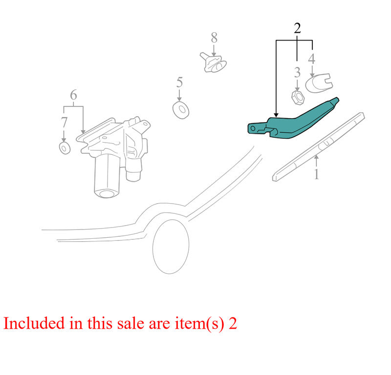 15280813 2008-2011 Buick Enclave Back Glass Wiper Arm Used 15280813 OEM