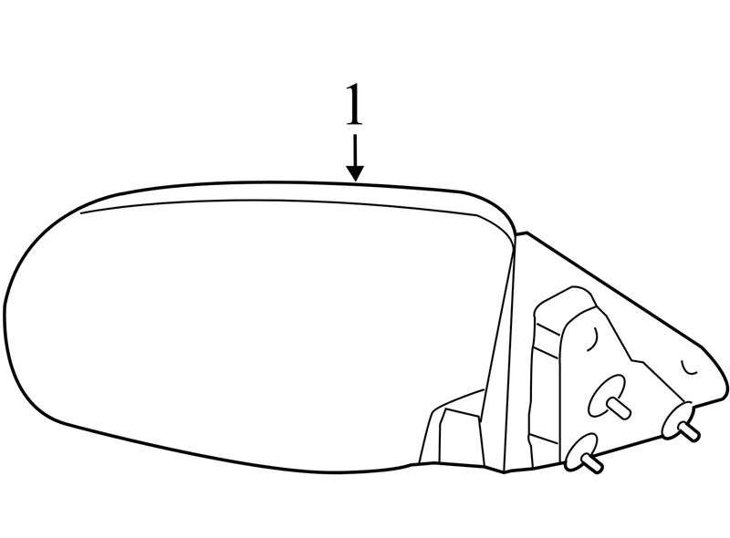 4657002AA 2008-2010 Chrysler Sebring Passenger FR Door Mirror Used 1AL011W1AC OEM