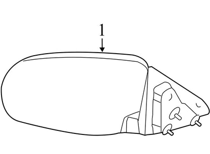 4657002AA 2008-2010 Chrysler Sebring Passenger FR Door Mirror Used 1AL011W1AC OEM