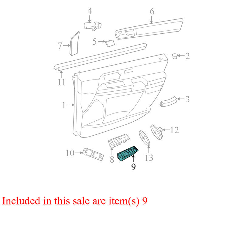 68110871AA 2012-2020 Dodge Grand Caravan Front Left Door Window Switch Used 68110871AA 