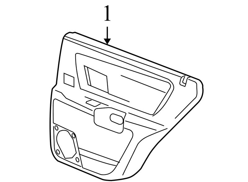 25807520 2007-2009 Cadillac SRX Passenger RR Door Interior Trim Panel Used 19153288 OEM