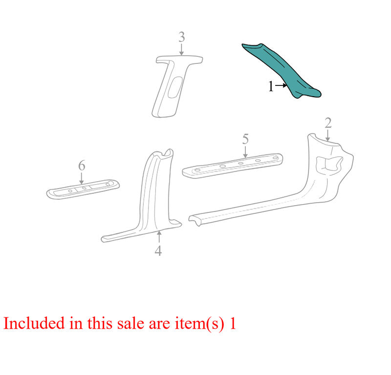 1W1354003513AFW 2004-2010 Lincoln Town Car FL Body A-Pillar Trim Panel Used 1W1354003513AFW OEM