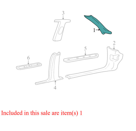 1W1354003513AFW 2004-2010 Lincoln Town Car FL Body A-Pillar Trim Panel Used 1W1354003513AFW OEM