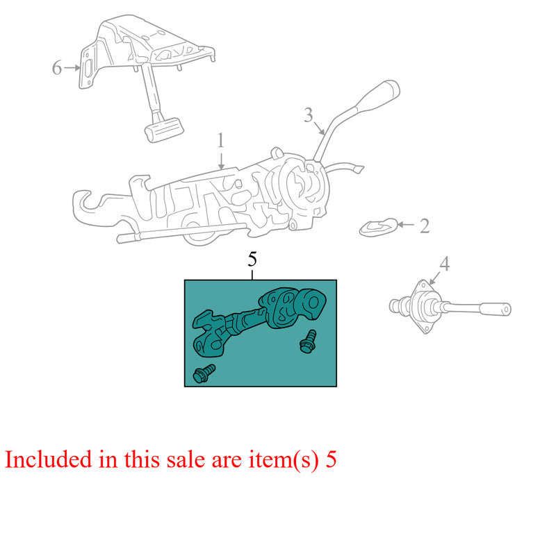 55351234AC 2005-2011 Dodge Dakota Lower Steering Shaft Used 55351234AC OEM