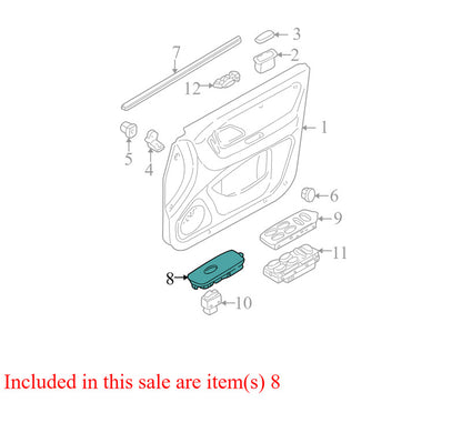 3T2414A563AAW 2005-2006 Mazda Tribute FR Door Window Switch Bezel Used 3T2414A563AAW OEM