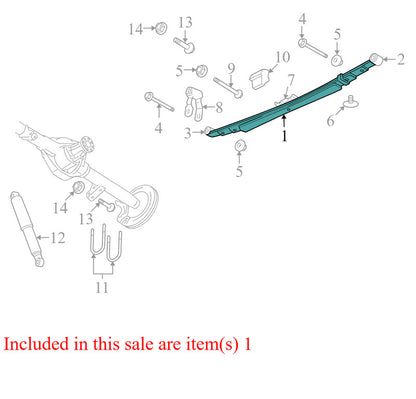 52113141AI 2006-2008 Dodge Ram 1500 Mega Cab Rear Leaf Spring Assembly Used 52113141AI OEM
