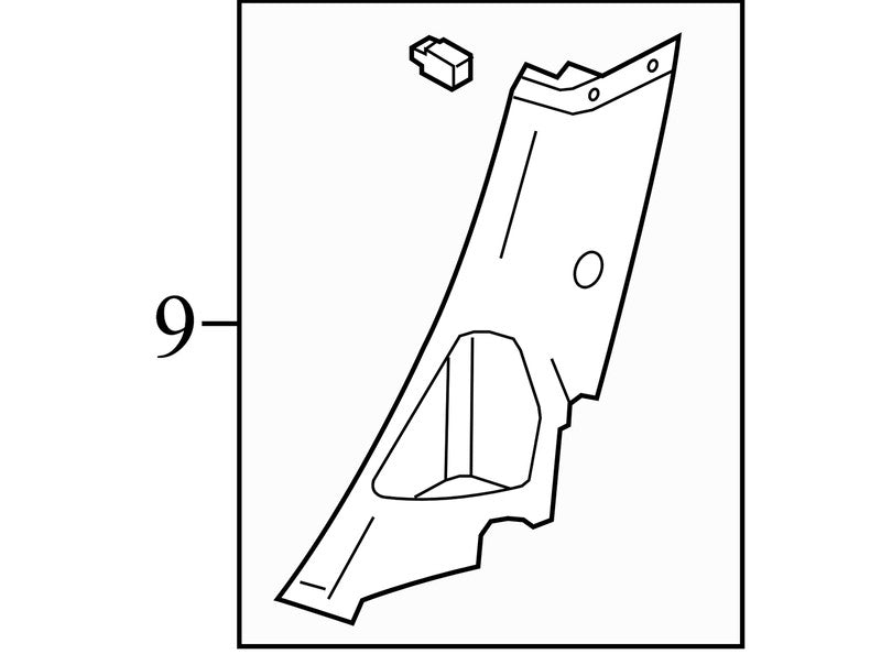 BM51A31017AEW 2012-2018 Ford Focus RL Interior Quarter Panel Trim Panel Used CV6Z5431012AA OEM