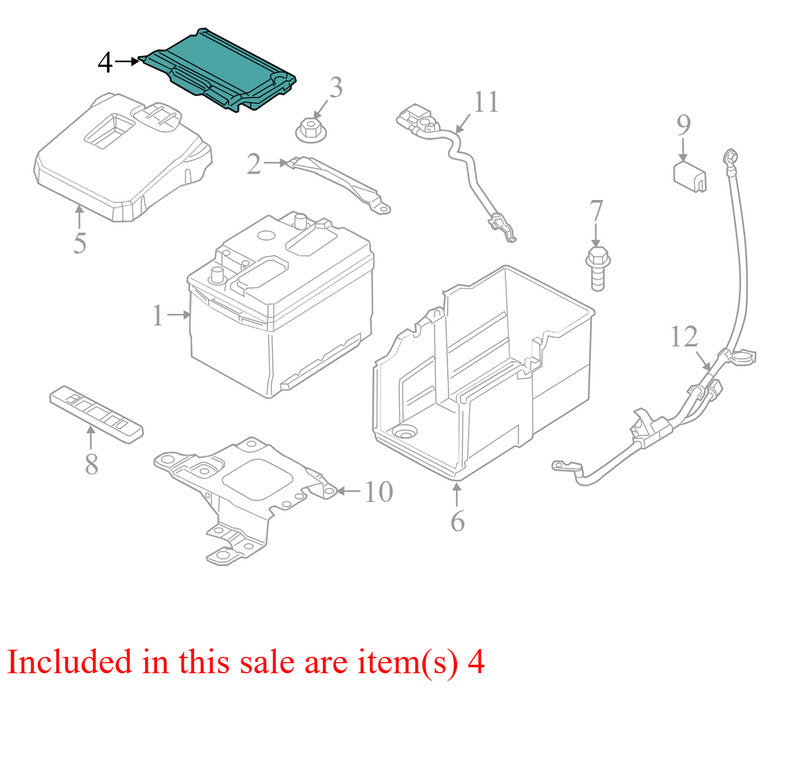 AM5110A659BB 2012-2014 Ford Focus Battery Tray 2.0L Used CV6Z10A659B OEM