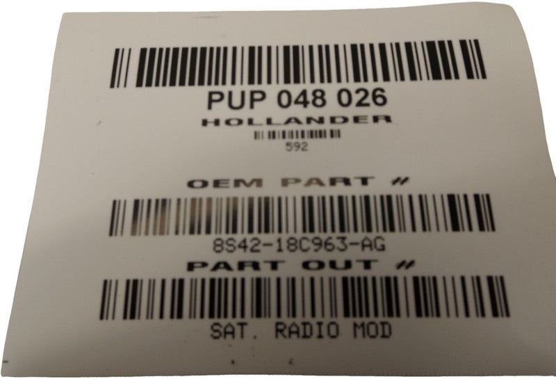 8S42-18C963-AG 2006-2010 Mercury Mountaineer Satellite Radio Module Used OEM 8S42-18C963-AG