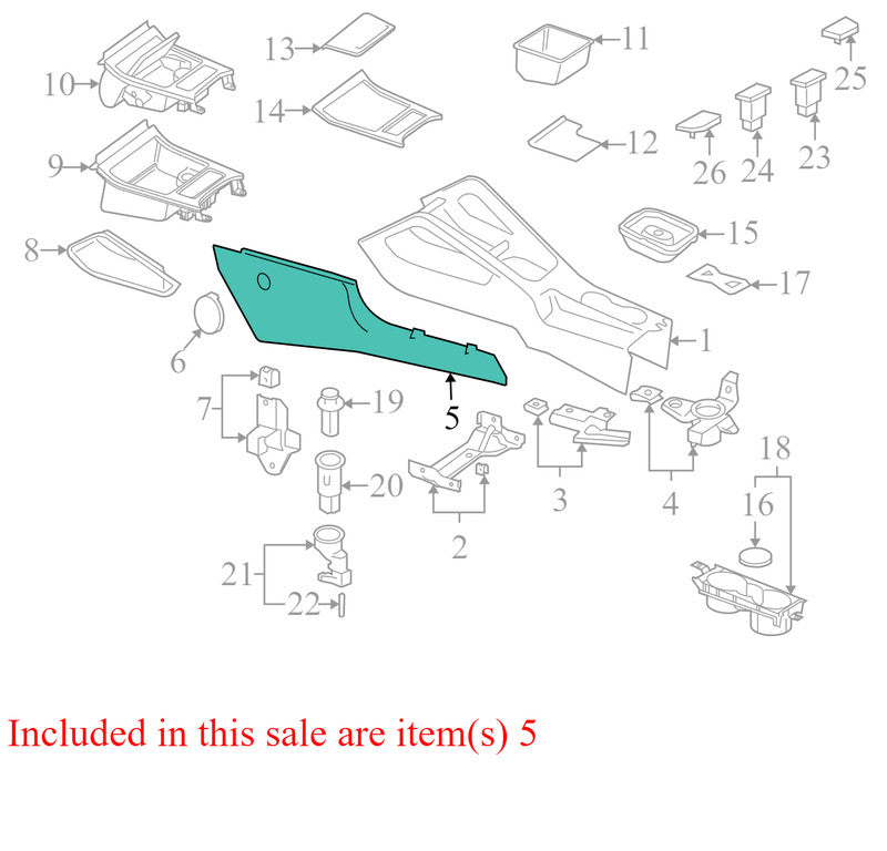 1K1863045C3U6 2005-2010 Volkswagen Jetta TDI Passenger RH Console Panel Used OEM 1K5863046