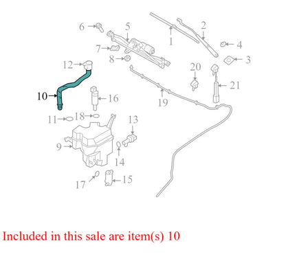 30699202 2010-2016 Volvo XC70 Washer Fluid Reservoir Filler Pipe Used OEM 30699202
