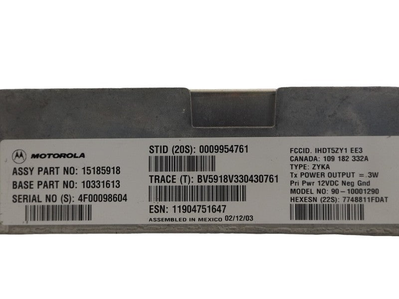 15185918 1998-2005 Oldsmobile Bravada Onstar Communication Control Module Used OEM