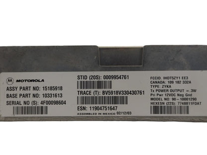 15185918 1998-2005 Oldsmobile Bravada Onstar Communication Control Module Used OEM