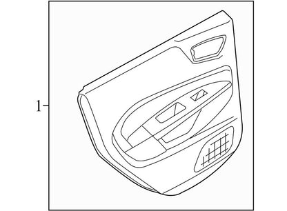 D2BZ5827407PE 2011-2019 Ford Fiesta Driver Rear RL Interior Door Panel Used OEM D2BBA27407