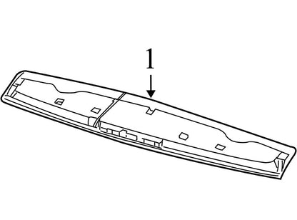 ZW33RXFAB 2011-2013 Chrysler Town &amp; Country Rear Spoiler Used ZW33RXFAB OEM